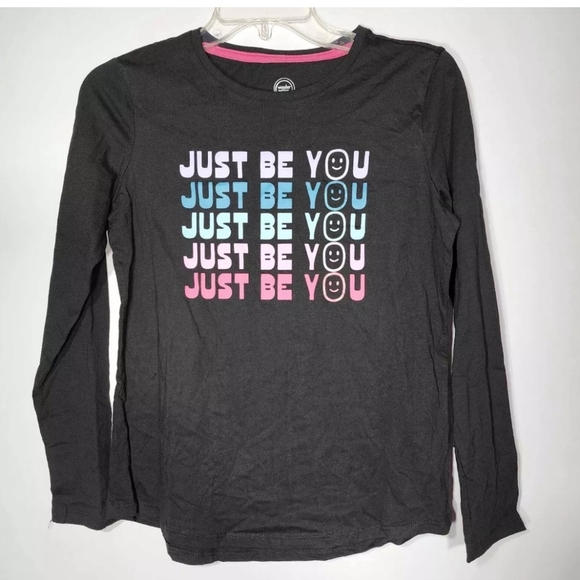 Wonder Nation Just Be You Girls Long Sleeve Graphic Tee Shirts XXL/2XG - Picture 1 of 3